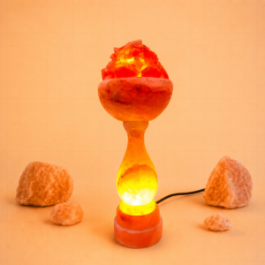 Himalayan Fire Bowl Pedestal Salt Lamp (Three Pieces)