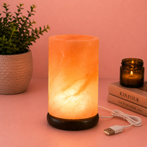 Natural Himalayan Pink Salt Cylinder Lamp