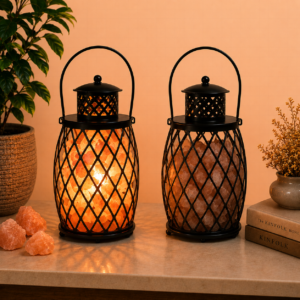 Himalayan Diamond Cage Lantern Salt Lamp