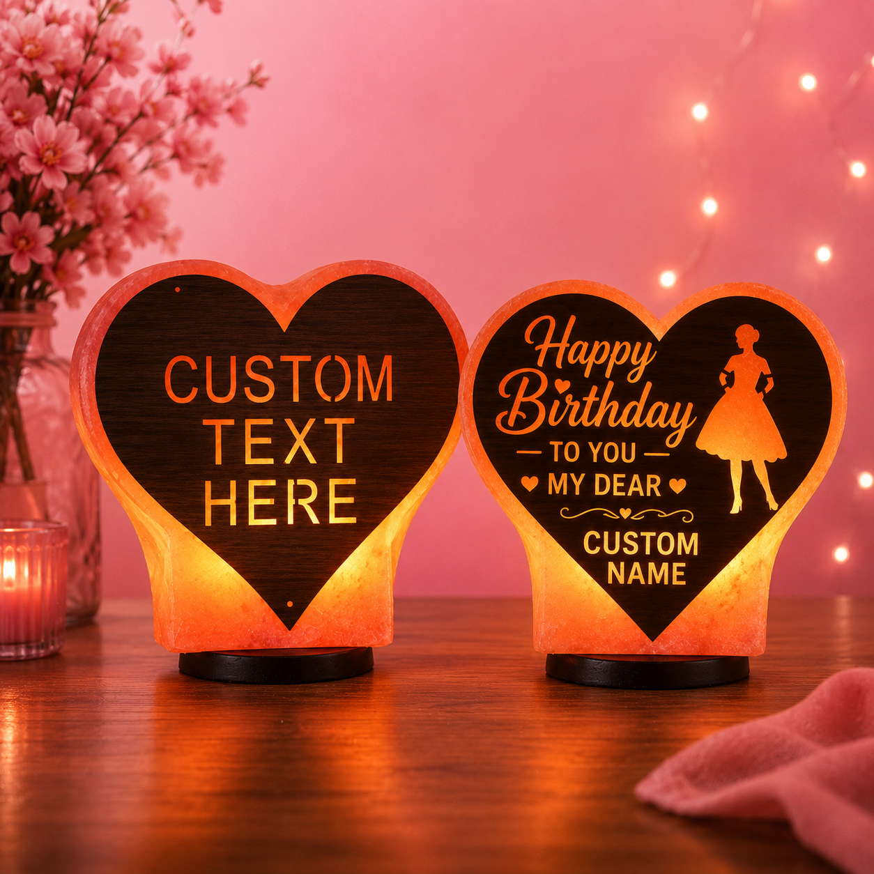Customized Heart Himalayan Salt Lamp