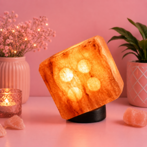 Premium Dice Shape Pink Salt Lamp