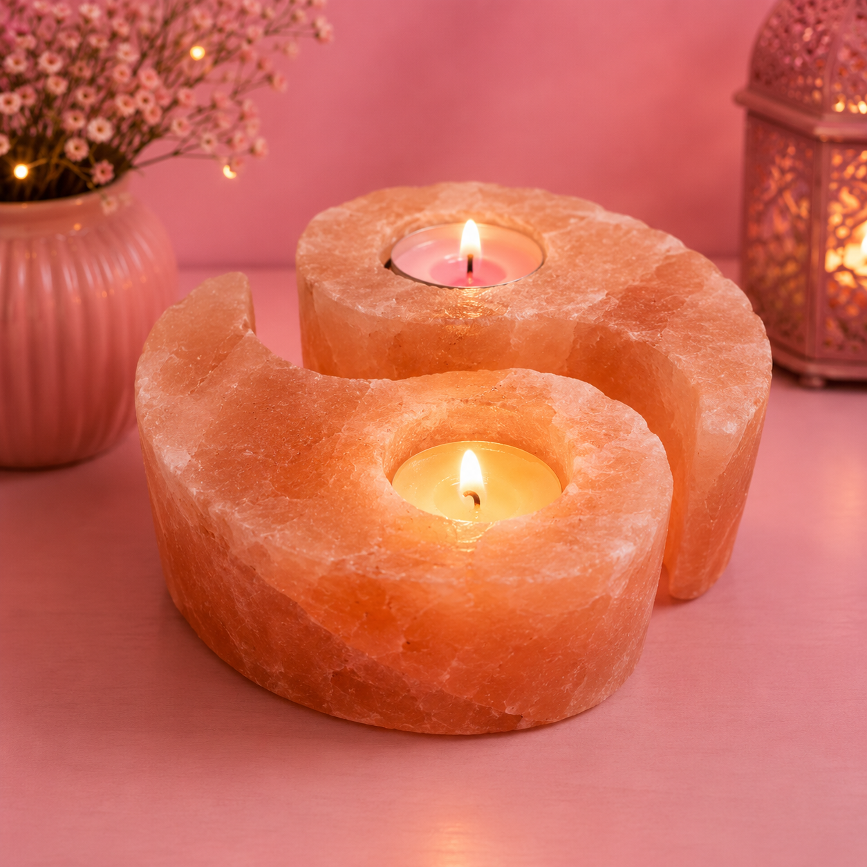 Himalayan Yin Yang Salt Candle Holder